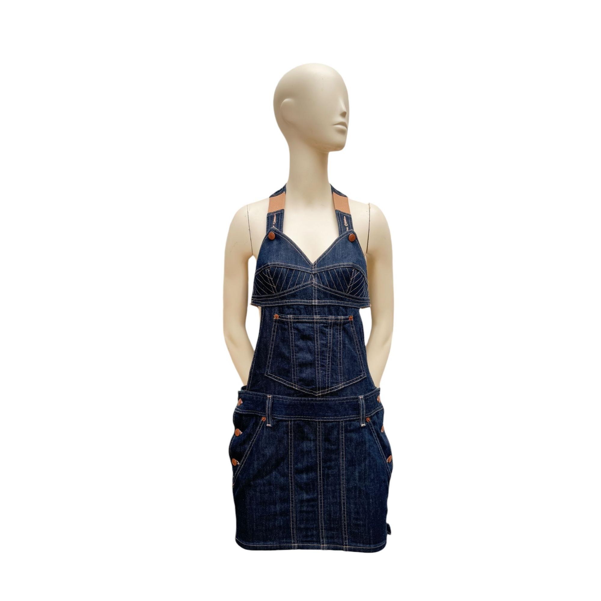 Levis X Jean Paul Gaultier Denim Jumpsuit Shorts Size S - Etsy