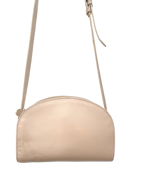 A.P.C. Beige Light Pink Half Moon Leather Bag Etsy UK