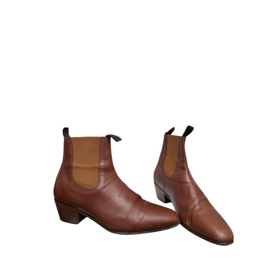 Sandro Brown Cuban Heel Chelsea Boots Size 43 US 10 - Etsy  display picture 1