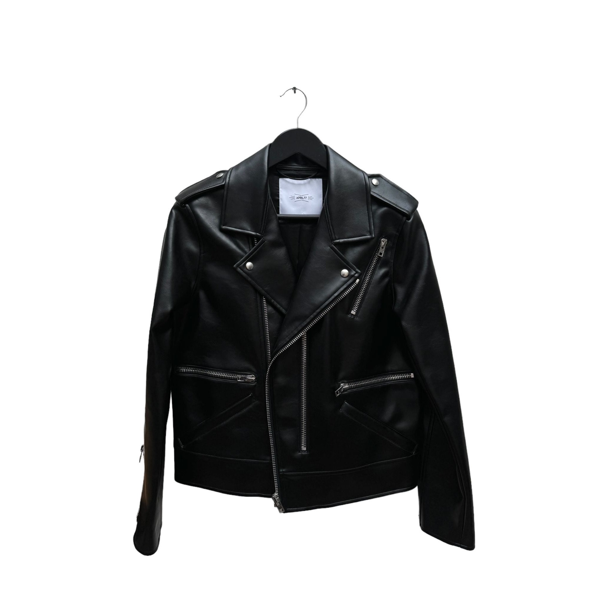 vintage leather biker jacket バイカージャケット Men's Vintage Distressed Black Biker Jacket - Genuine
