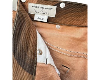 パンツ DRIES VAN NOTEN Verner Pant 17SS Dries Van Noten X Verner Panton Brown Cotton Wave Denim