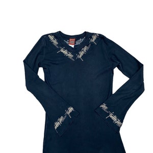 Jean Paul Gaultier JPG Preto Mangas compridas exclusivas de Gaultier Tamanho 36 S