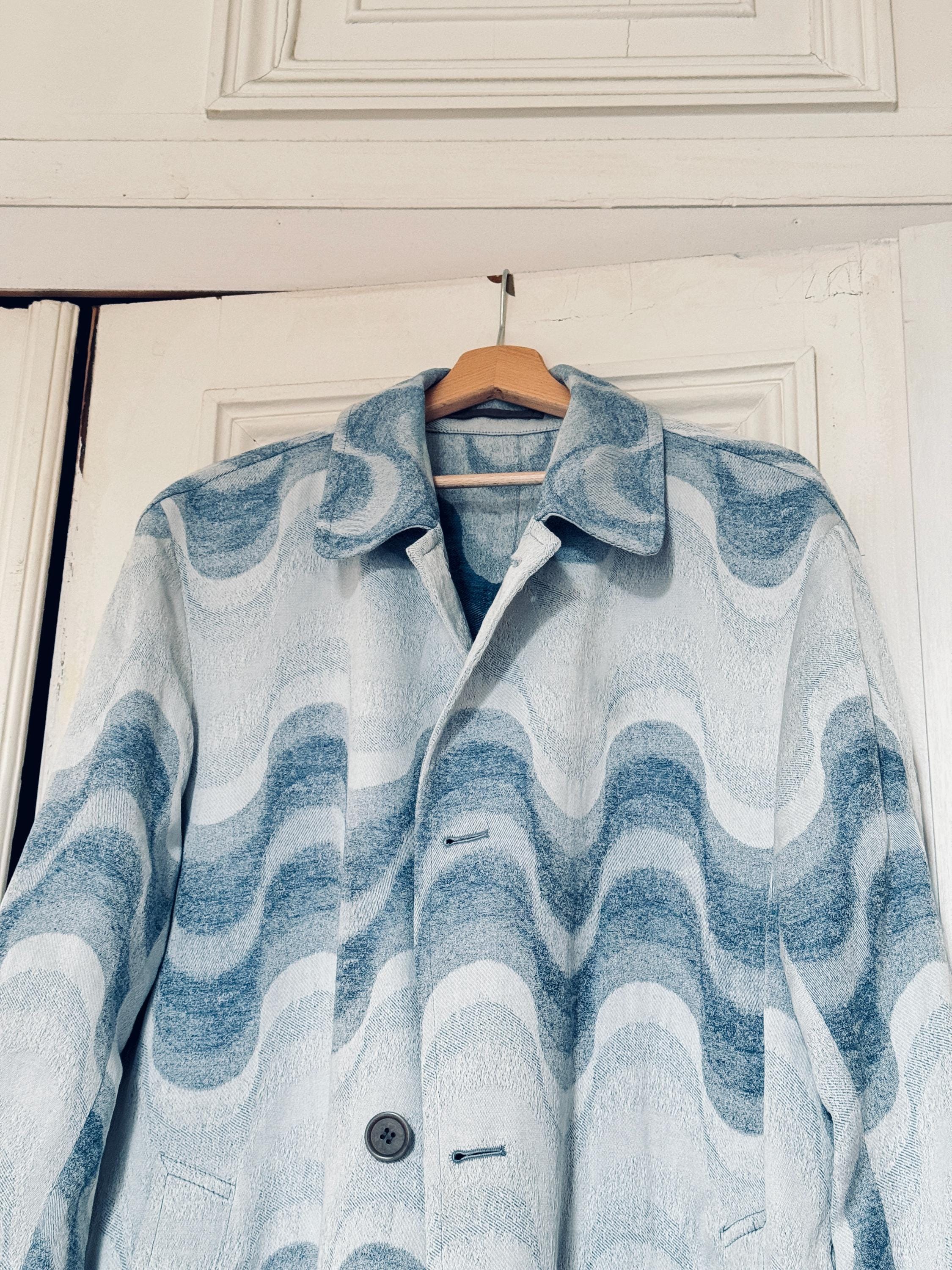 1/1 Dries Van Noten Verner Panton Wave Blue Coat Size 52 / L - Etsy