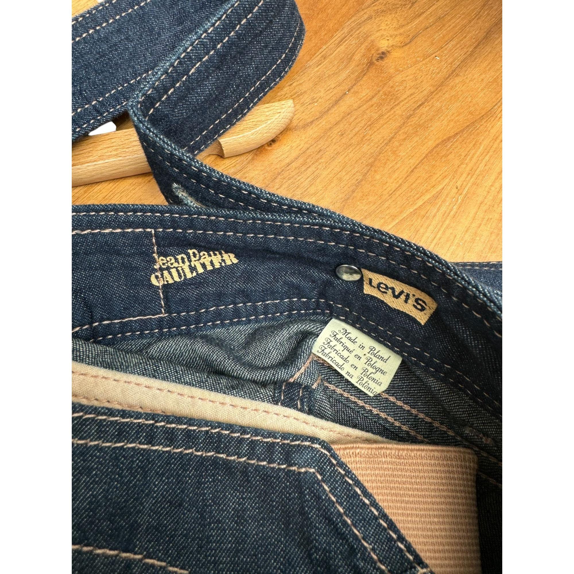 levis jean paul gaultier 　MADE in poland Levis X Jean Paul Gaultier Denim Jumpsuit Shorts Size S - Etsy Canada