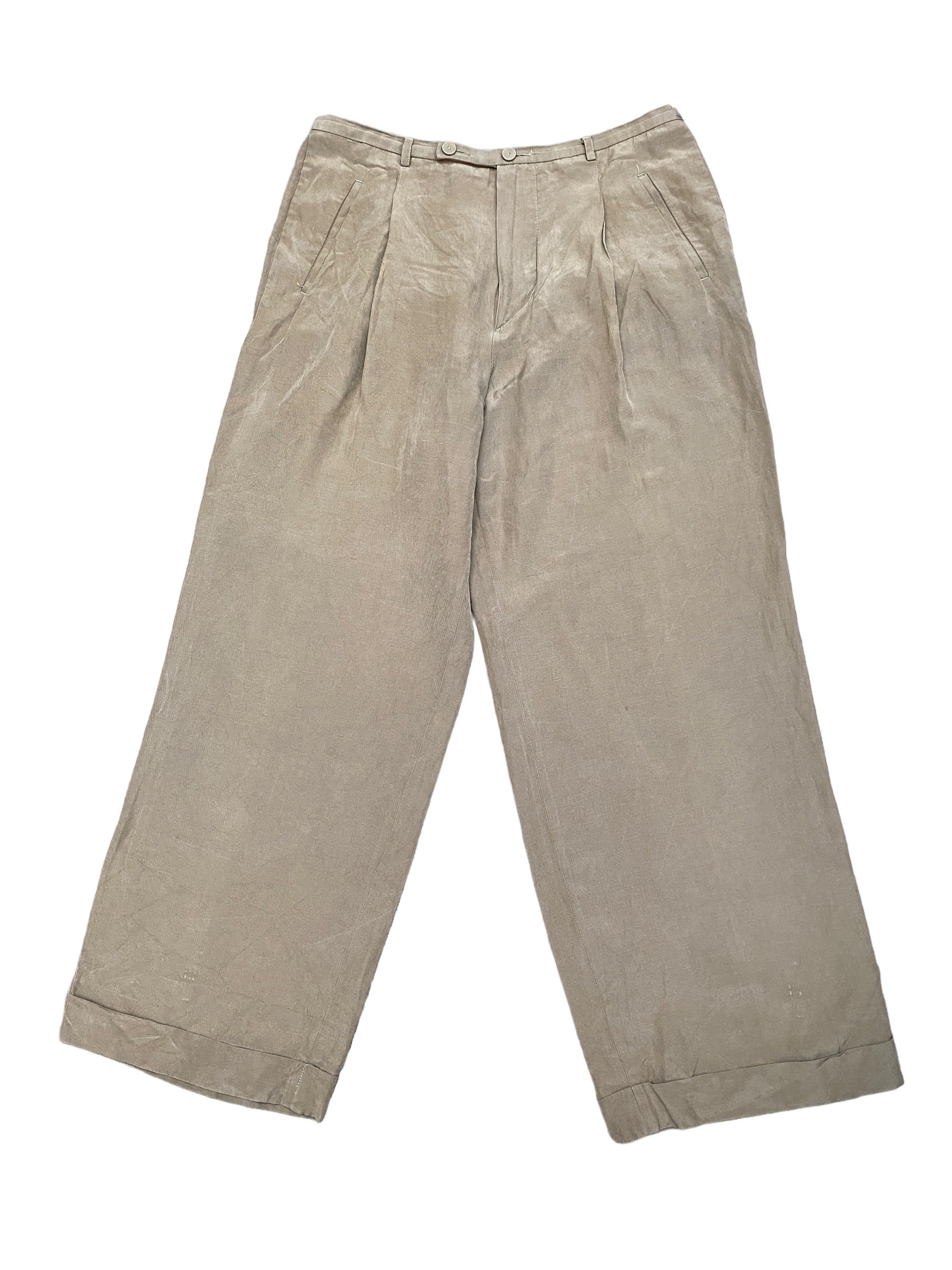 Pantalon Vintage JEAN PAUL GAULTIER Femme - Taille 40 - Jambes Larges Blanc & Rouge - Comme Neuf