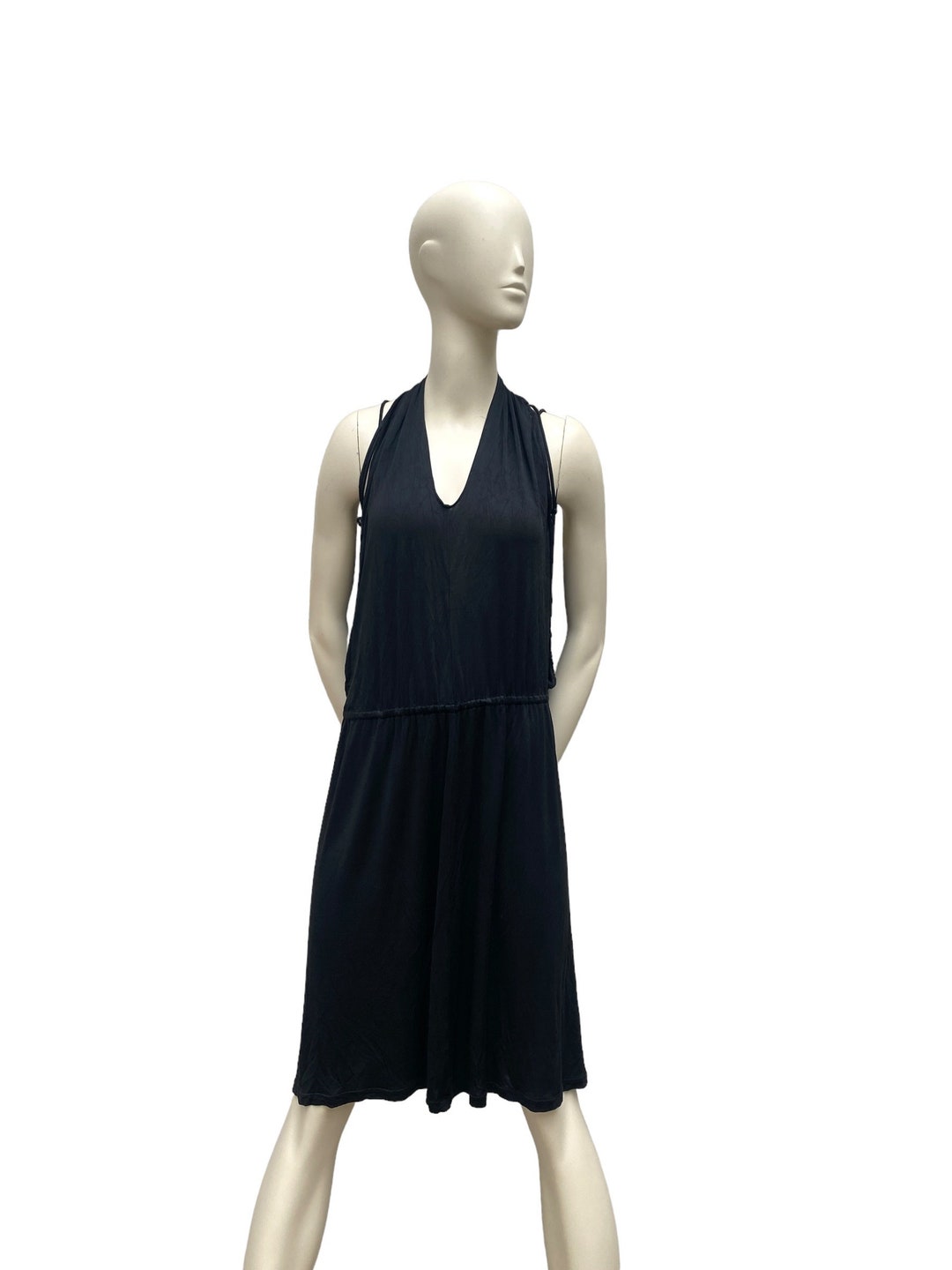 VIP【関税送料無料】希少 MAISON MARGIELA BLACK VISCOSE DRESS MM6 Maison Margiela Long Black Dress | italist