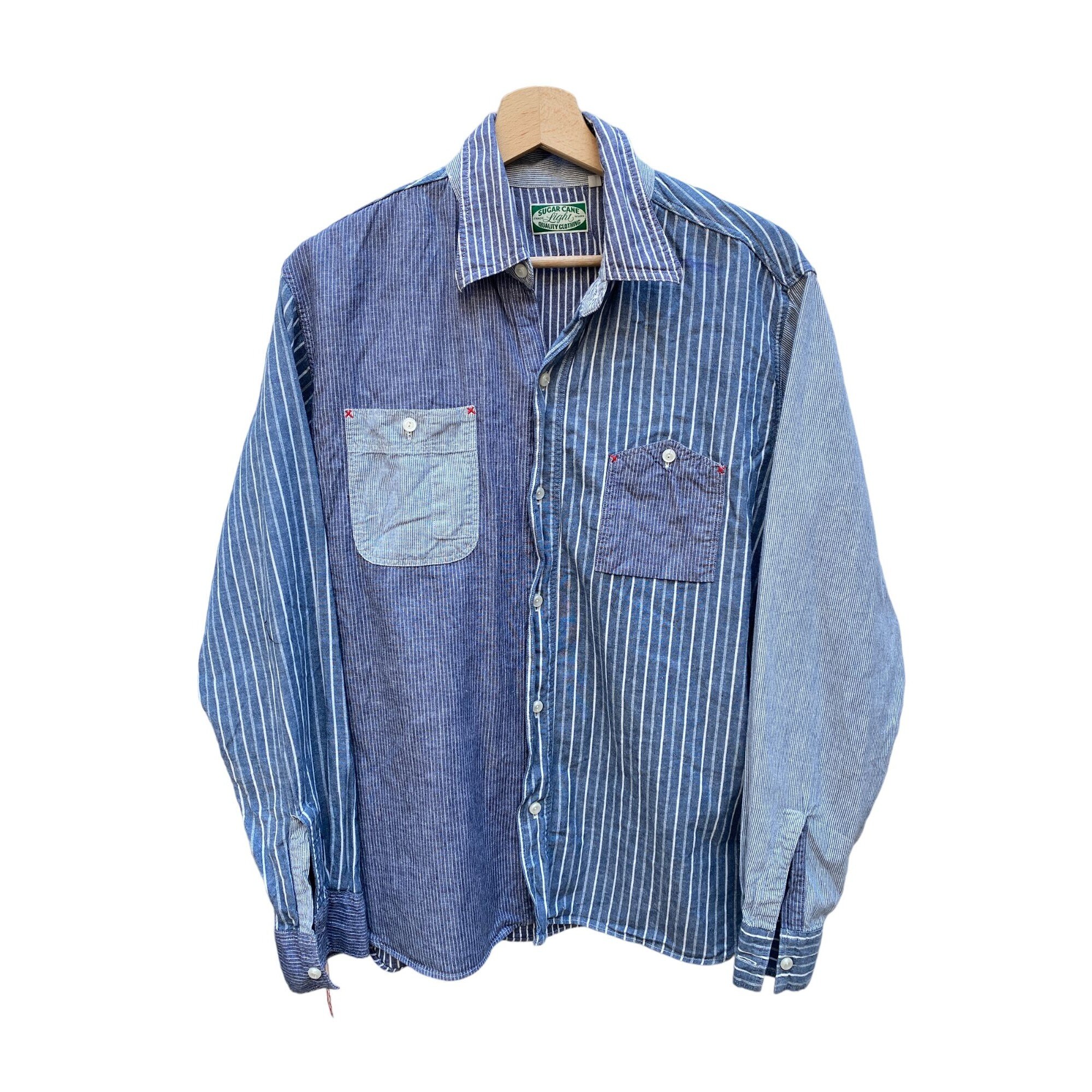 Sugar Cane Patchwork denim shirt Size L fits M