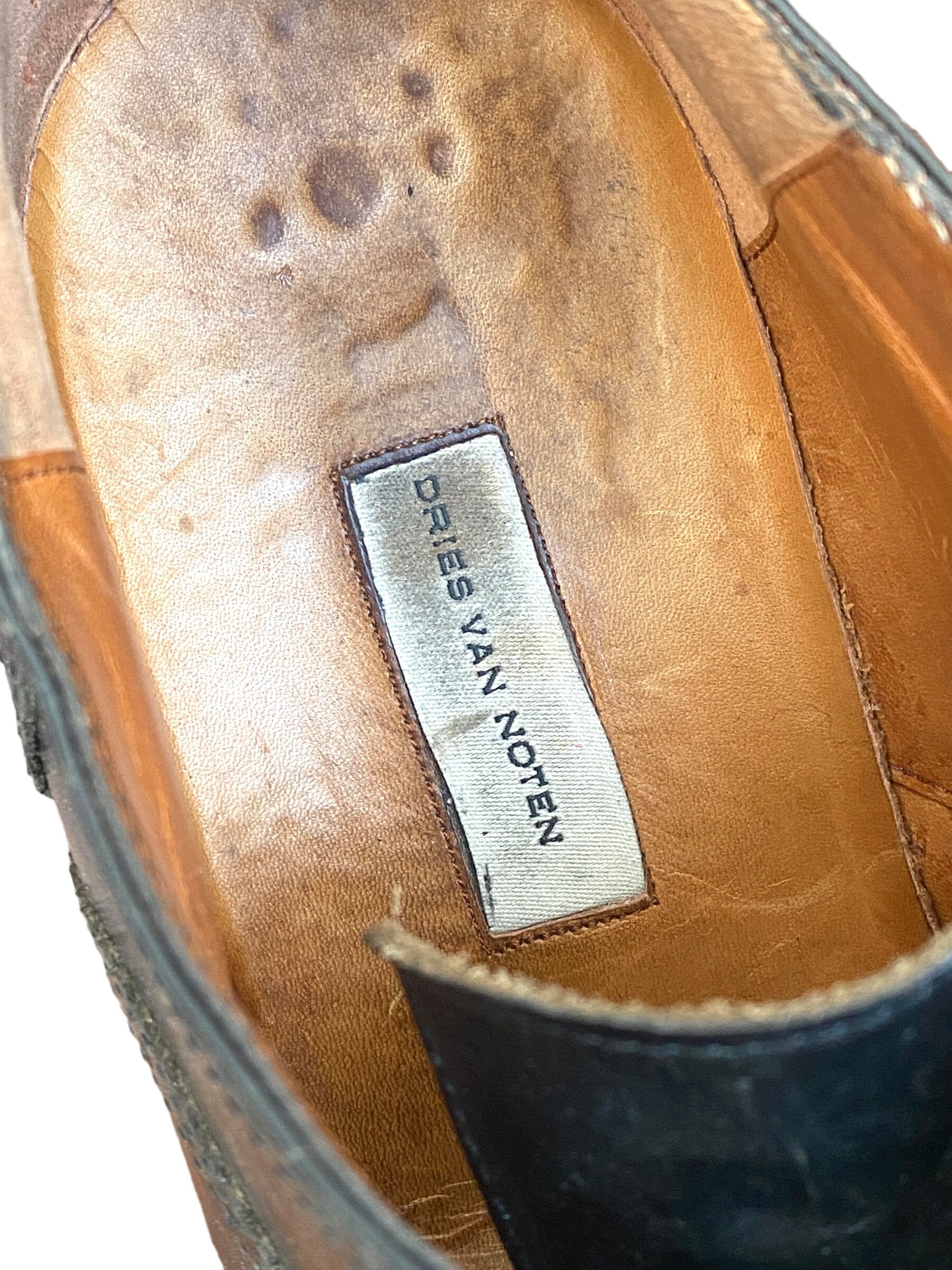 Dries Van Noten ブラック レザー ダービー ダービー シューズ - Etsy 日本