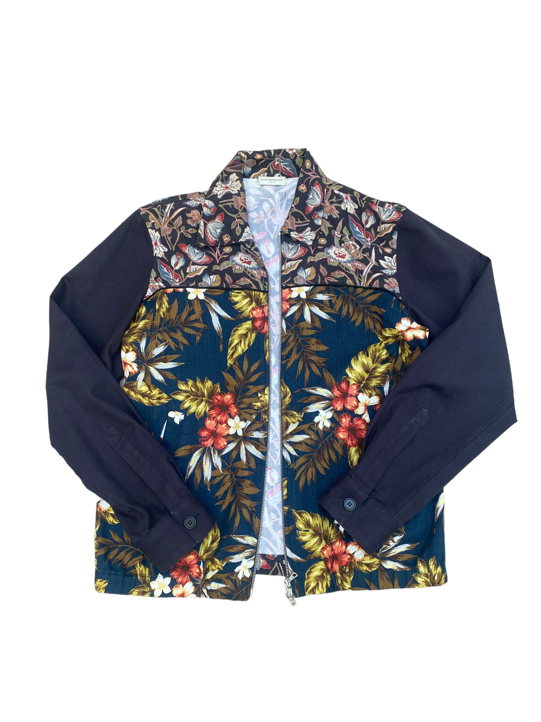 Dries Van Noten RARE Floral Jacket - Etsy Dries Van Noten RARE Floral Jacket - Etsy