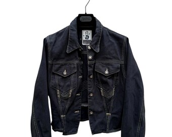 Jean Paul Gaultier Vintage Czarna bawełniana kurtka Rozmiar IT 42 S