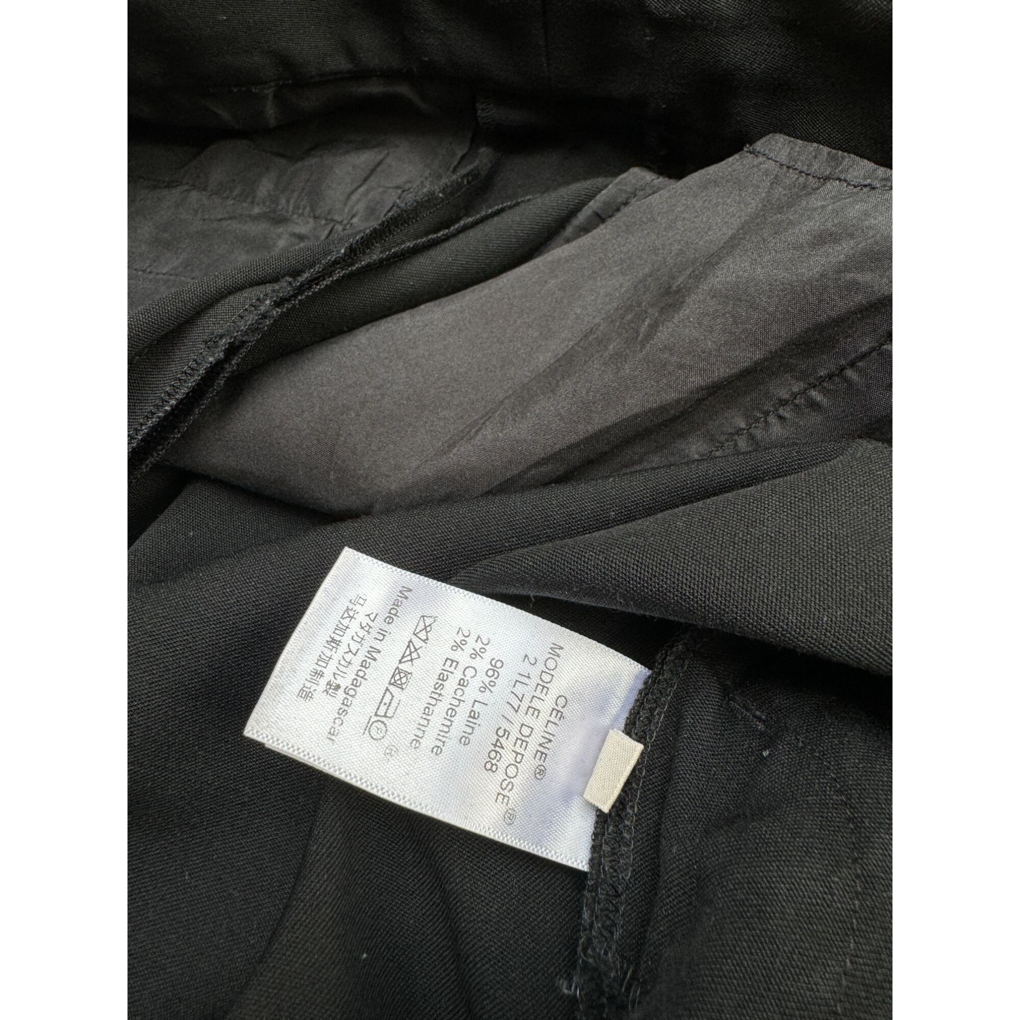 Celine by Phoebe Philo ブラック ウール パンツ サイズ 40 米国 30 に