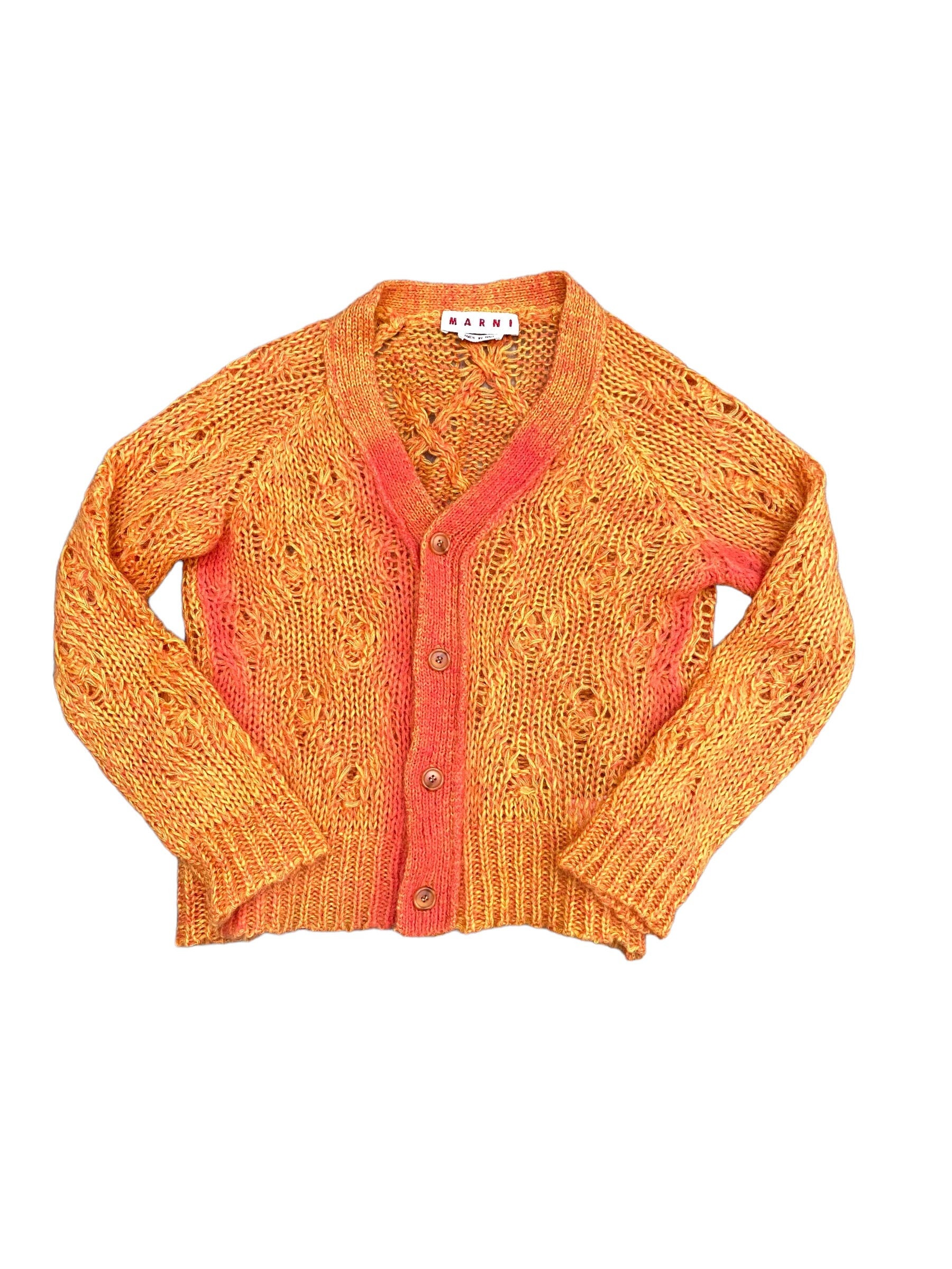 Marni Mohair Orange Cardigan - Etsy