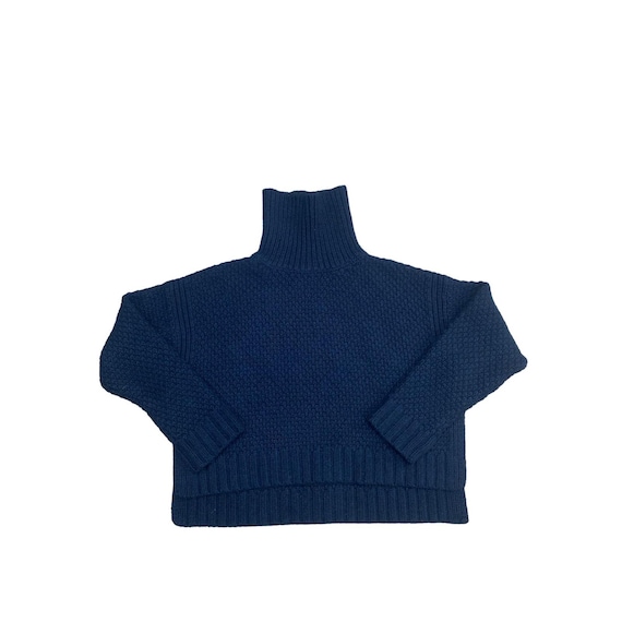 Pull Céline Phoebe Philo - Taille XS, Col V, Maille Grosse - Cachemire Et Polyester Bleu - Occasion Très Bon état