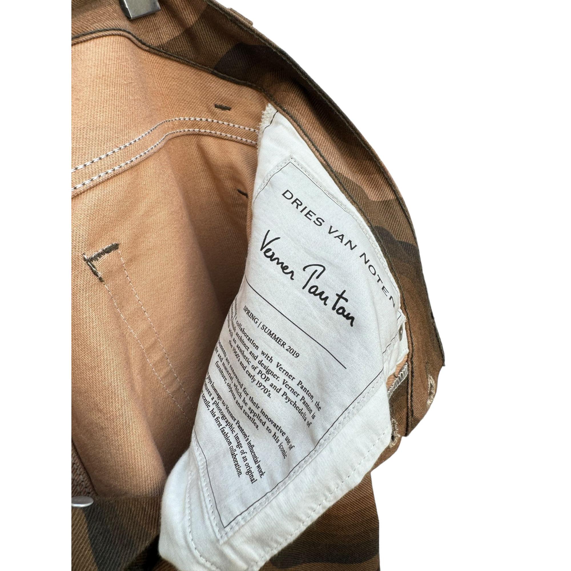 Dries Van Noten X Verner Panton Brown Cotton Wave Denim Dries Van Noten X Verner Panton Brown Cotton Wave Denim