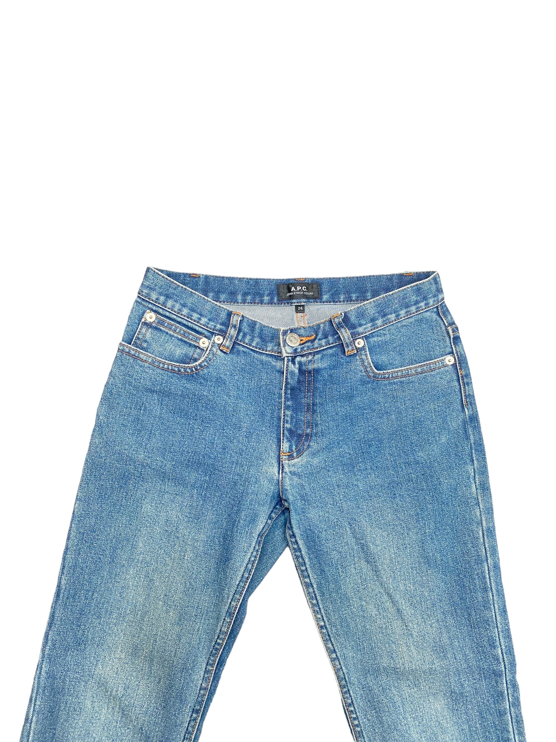 A.P.C Lightwash Denim Jeans Etroit Court Etsy UK