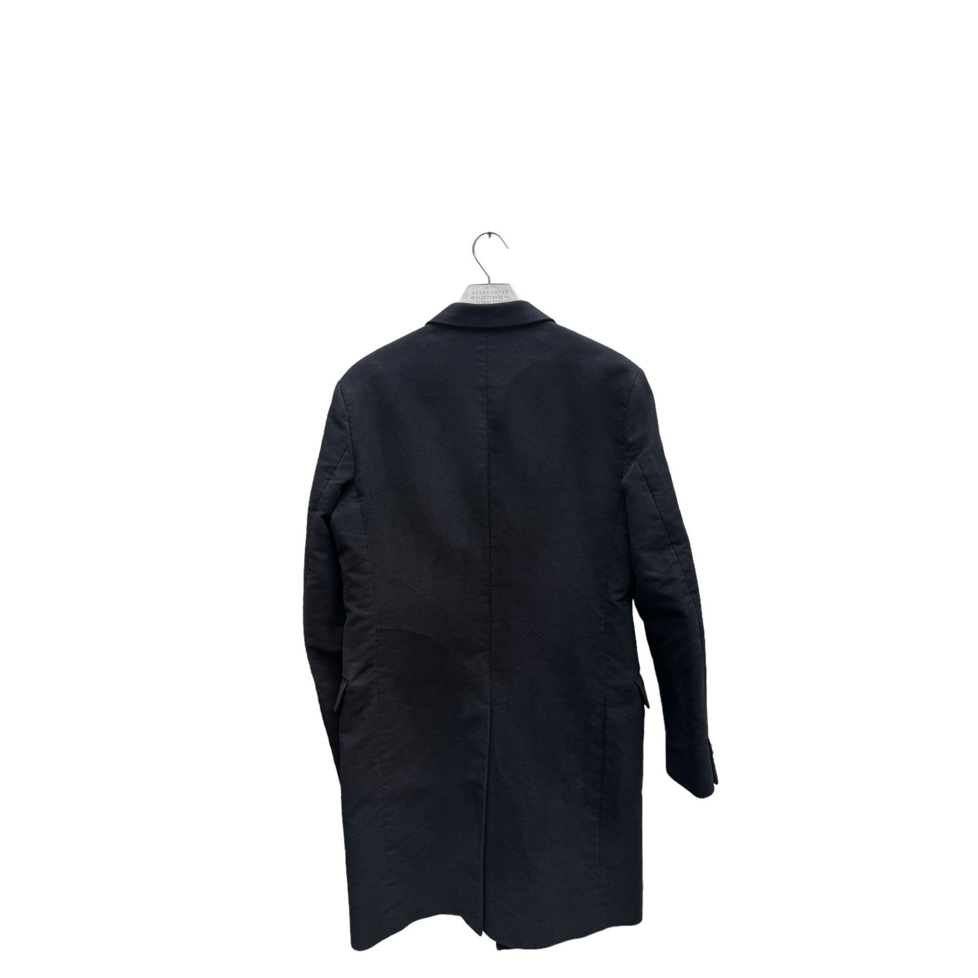 Helmut Lang Vintage Dark Navy Tuxedo Moleskin Cotton Coat Size 50 