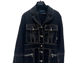 Veste En Jean Jean Paul Gaultier Taille 38 – Vintage, Collection, Couleur Noir