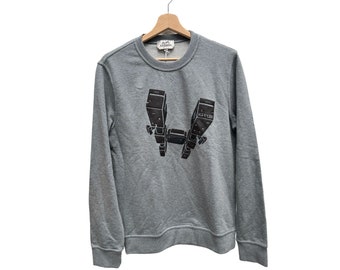 Hermes H Gray Sweater H made from luxurious leather Size XS