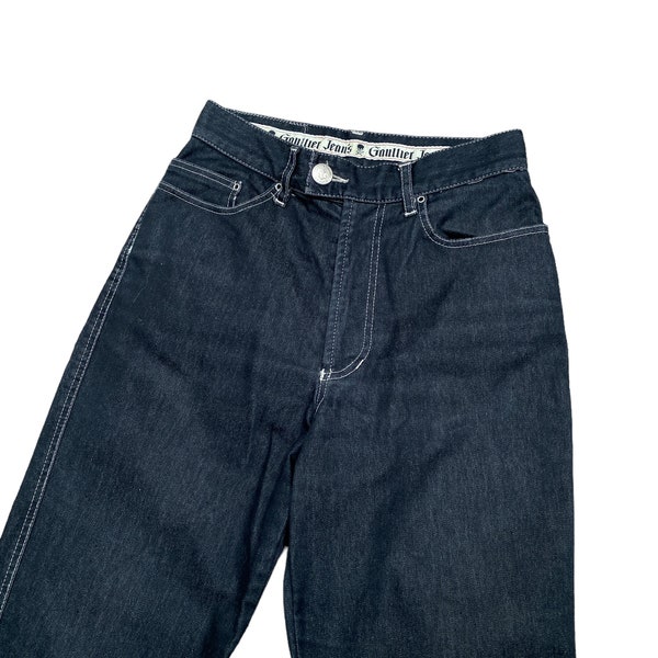 Jean Paul Gaultier Vintage JPG Jeans Black Denim pants Size 36 fits US 25