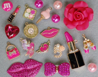 20 pcs  Shoe charms for Croc Bling Girl Flower Purse Bow set 63118