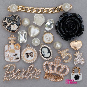 20 pcs Clog Shoe charms for Croc Bling Crown Bear Chain set 63229
