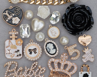 20 pcs Shoe charms for Croc Bling Crown Bear Chain set 63229