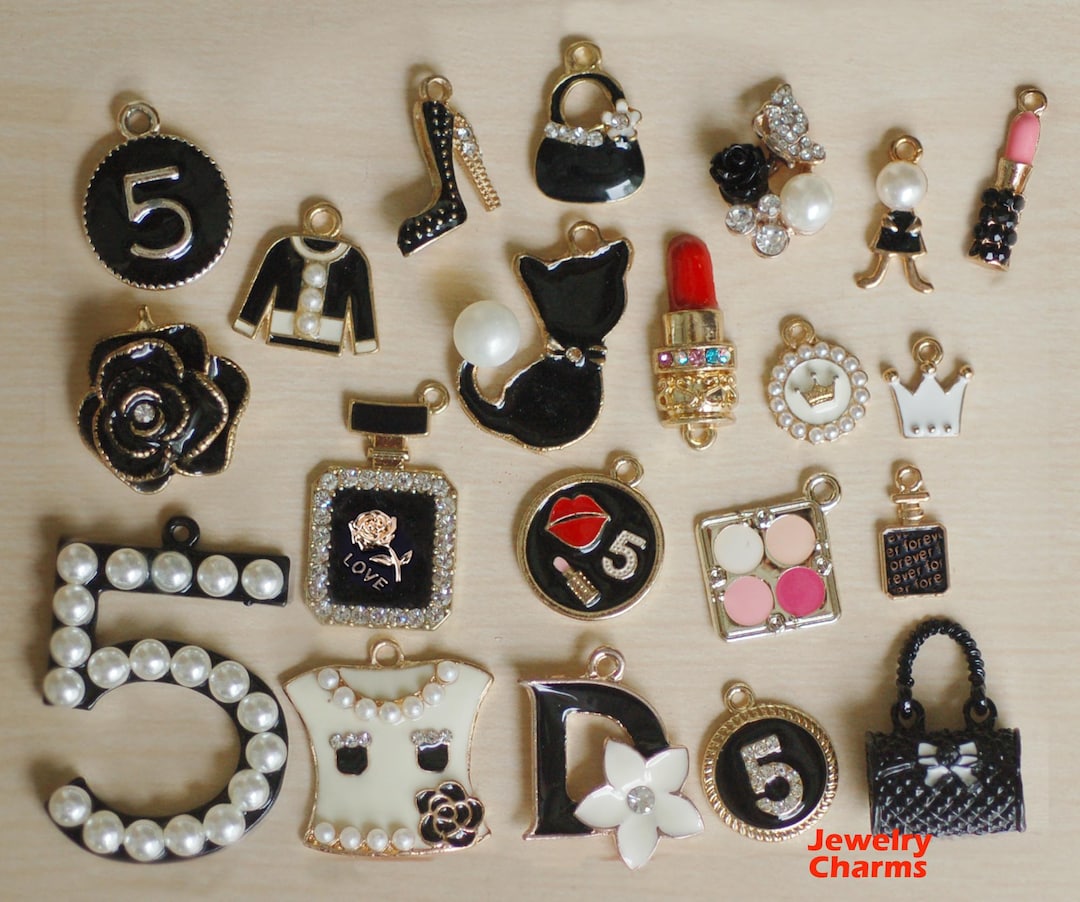 Alloy Jewelry Bangle Charms: Rhinestone & Pearl Pendants for Bracelets ...