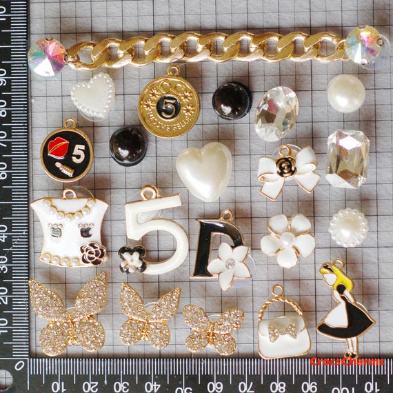 Designer Bling Croc Charms Wholesale | Crocs Decoration Accessories Chanel  - Croc - Aliexpress