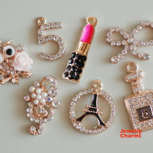 Guaranteed 100% Authentic10PCS Drop Crystal Chanel Nail Charms, coco chanel  nail art