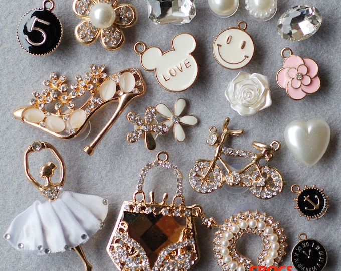 19 pcs Shoe charms for Croc Bling Ladies Purse set 63255