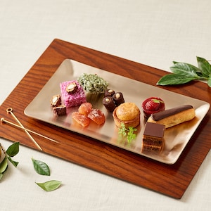 mytablesecret Plato rectangular Bangjja Yugi [240 x 130 mm], bronce coreano