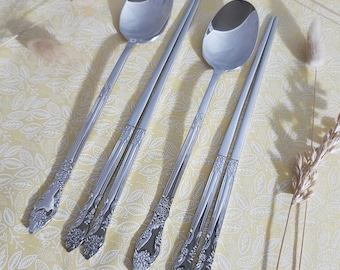 Korean Utensil Set, Premium Stainless Steel Chopsticks and Spoons