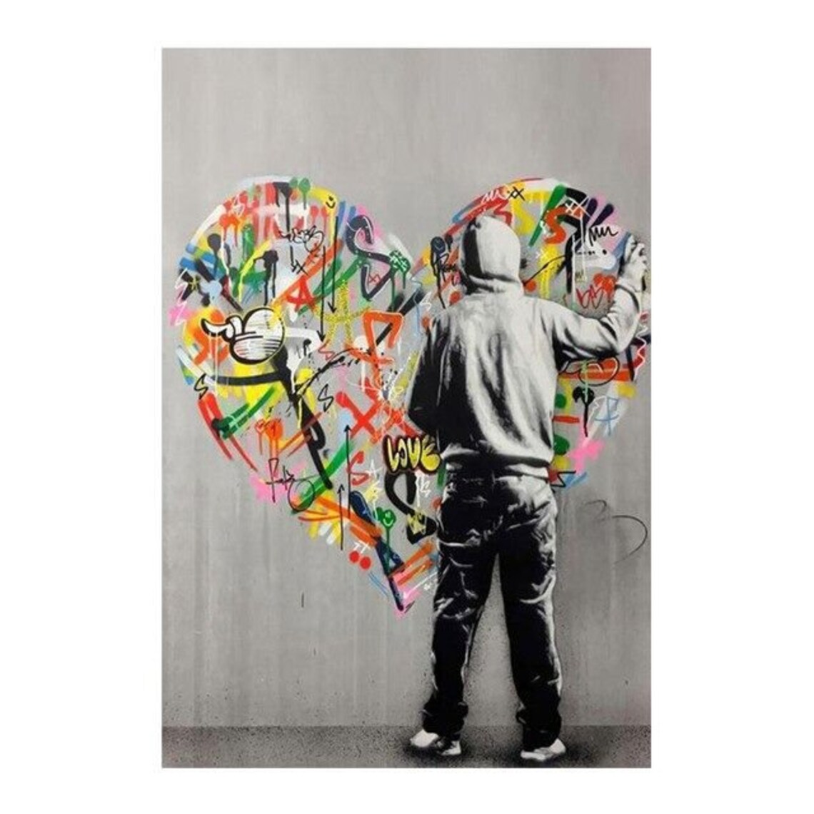 Street Art Heart Poster Heart Banksy Poster Banksy Print Etsy