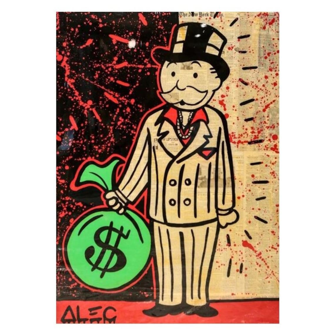 Vintage Mr Monopoly Man Poster Monopoly Poster Monopoly Etsy
