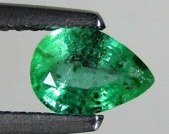 Limited Stone 16.70 Ct Certified Natural Colombian Green Emerald Pear Shape Gemstone Making For Ring NM109