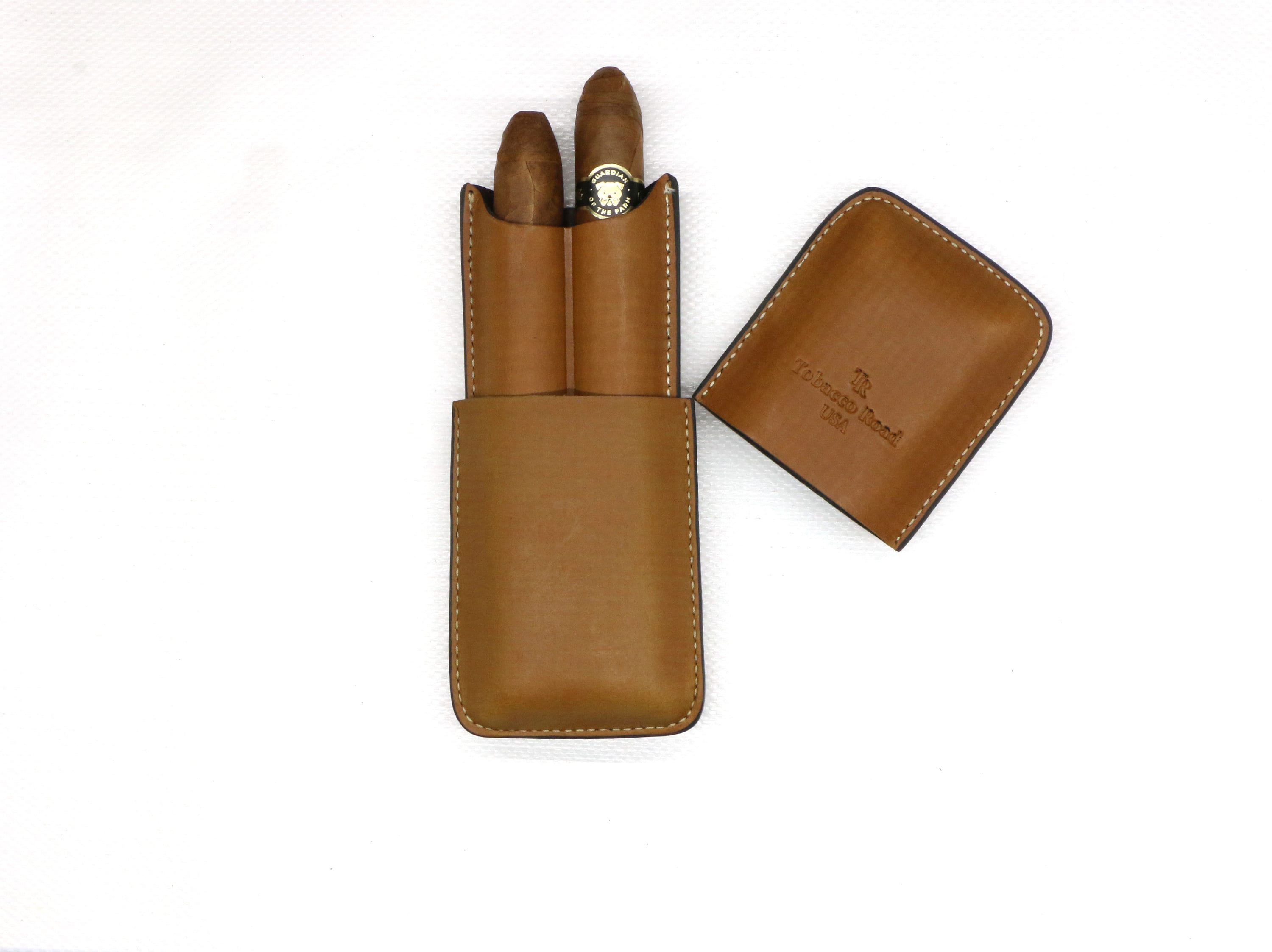 Genuine Italian Finish Leather Twocigar Traveling Case in Etsy