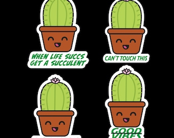 Cute Cacti Sticker Set