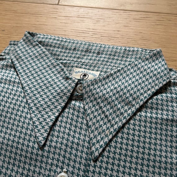 1930s/40s DEADSTOCK houndstooth cotton shirt - image 2