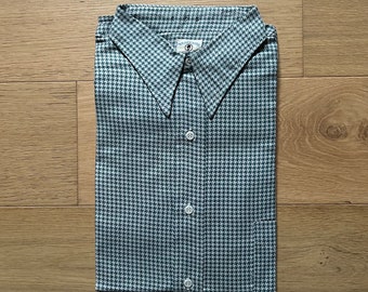 1930s/40s DEADSTOCK houndstooth cotton shirt