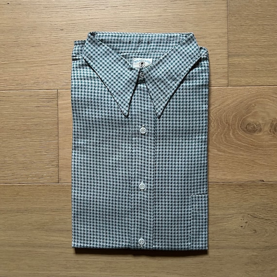 1930s/40s DEADSTOCK houndstooth cotton shirt - image 1