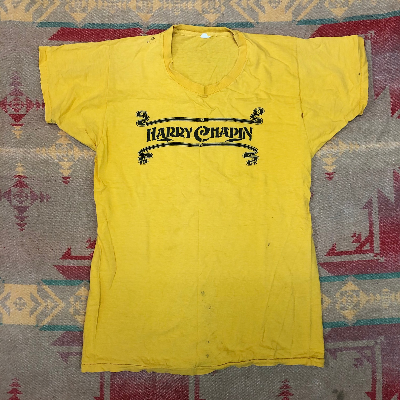1970s Harry Chapin World Hunger Year yellow t shirt | Etsy