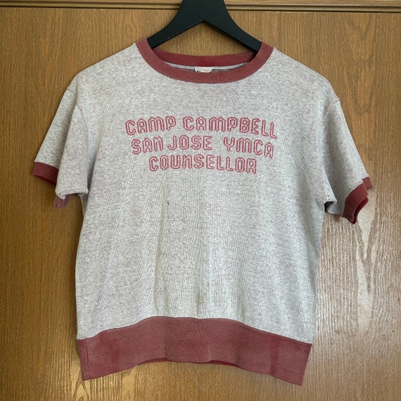 1960s Champion weave print short sleeve sweat