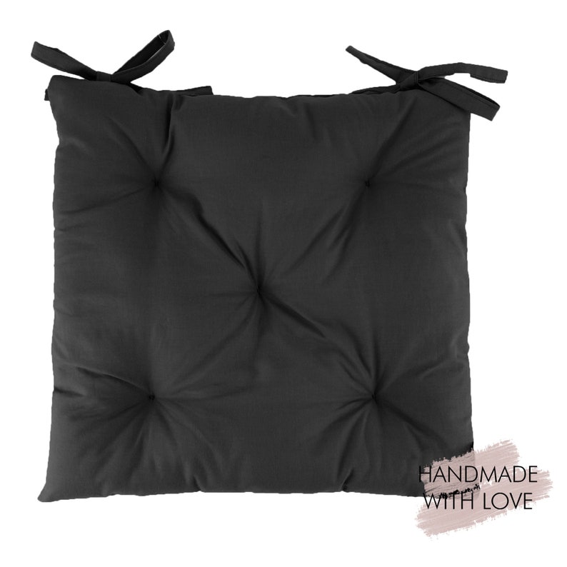 Coussin de siège Luna environ 40 x 40 cm Schwarz