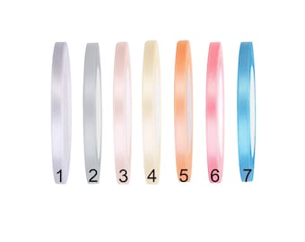 Satin ribbons various Colors 0.5 cm - 3 m