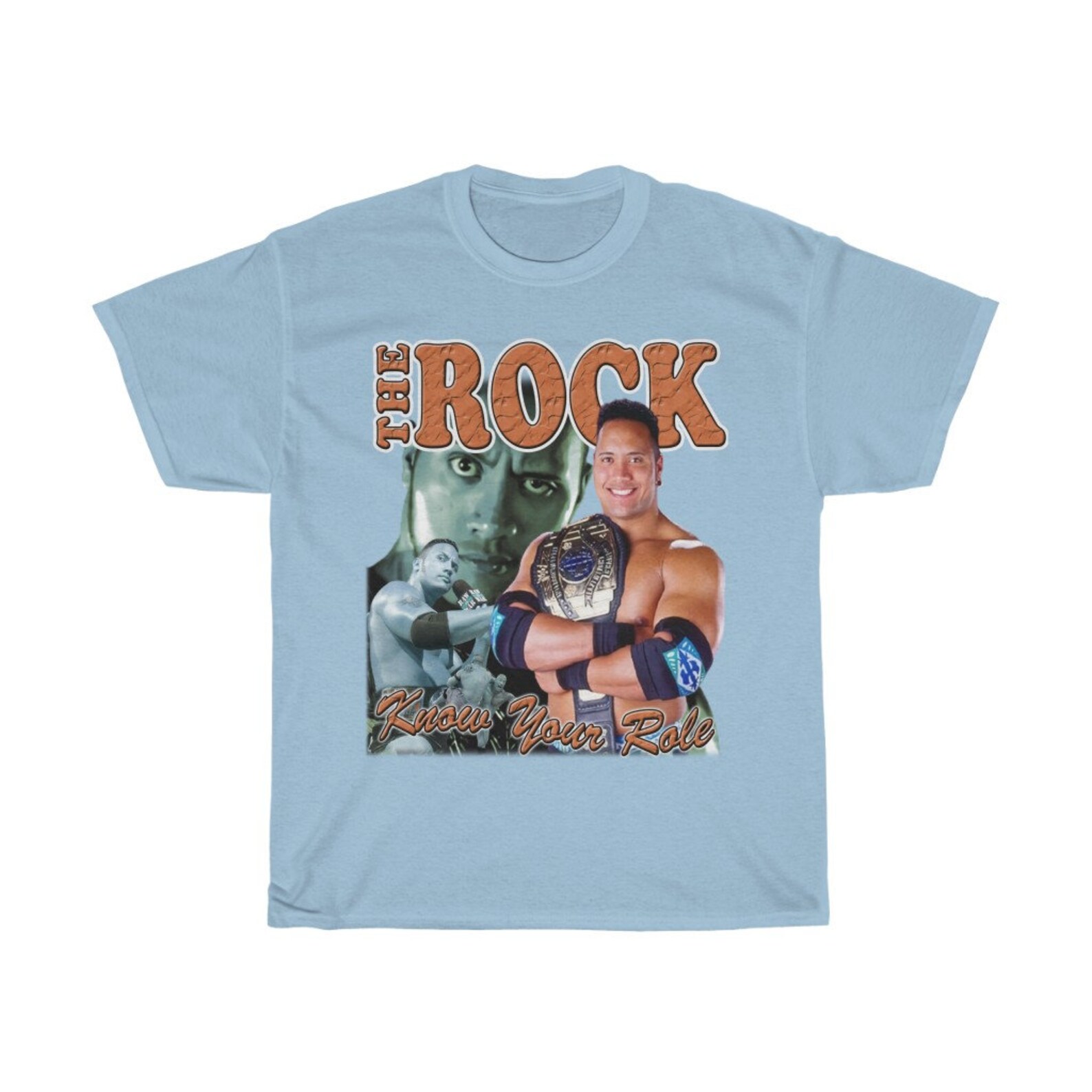 Dwayne Johnson The Rock WWF WWE TShirt Shirt Tee Etsy