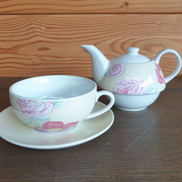 Tea for One set / one person tea pastel bloemen romantisch
