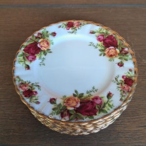 Royal Albert gebaksbord van de serie Old Country Roses