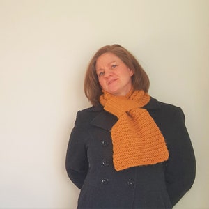 Crochet Pattern Only to create a Keyhole scarf and matching hat.