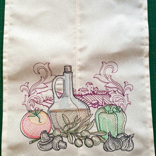 Kitchen towel embroidered | Kitchen dish towel | Kitchen towel |  Personalised  embroidery towel | embroidered Provence  towel