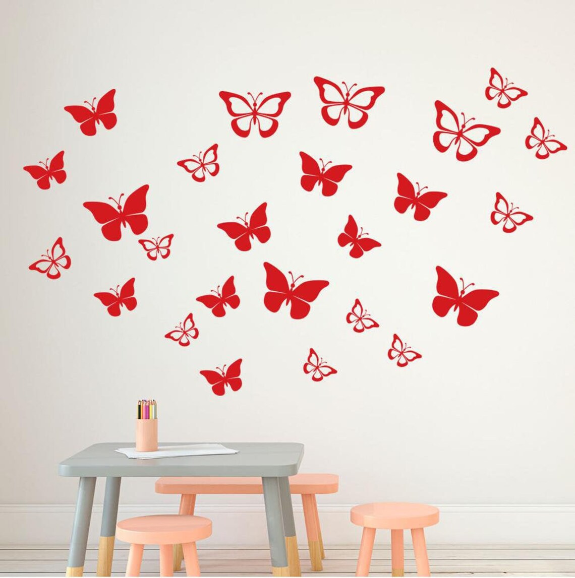 Butterfly Wall Vinyl Decal Selfadhesive Decal/sticker Decor Etsy